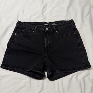 Old Navy Black High-Rise Denim Shorts